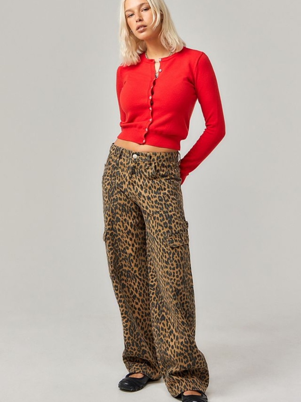 Damson Madder Leopard Cargo Pants Size 6 - Picture 1 of 6